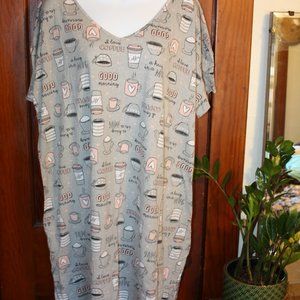 I love coffee grey sleepdress